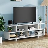 KINTOP Mueble para TV y Centro de Entretenimiento con Almacenamiento, Mueble para Televisiones 55/65/75 Pulgadas, Diseño...