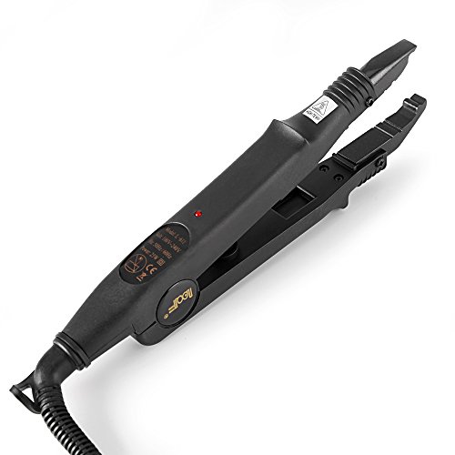 RONX_shelly Professional Hair Extensions Tool Hair Connector Keratin Hair Extensions Fusion Heat Iron Wand Constant Temperature Melting Tool with US Plug-Black