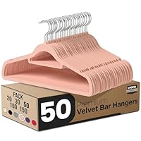 Ediesi, Fluwelen kleerhangers, 50 stuks, zwart, met stropdas, antislip, zacht, dun, voor broek, overhemd, rok, pak (50 stuks, zwart met korbato