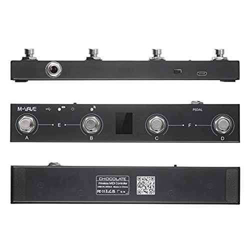 Btuty QKJ4799259907747EA Bt Midi Foot Controller Wireless Midi Controller Rechargeable 4 Buttons Pedal App Control Chocolate Rechargeable Midi Controller thumb #3