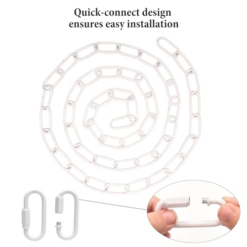 Image of Chandelier Chain 6 /10 /15 Feet SANGLE SOPFFY Light Fixture Chain for Chandelier or Swag Light Fixtures (White, 10FT)
