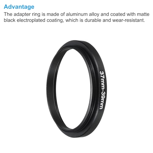 PATIKIL 37mm-39mm Metal Step Up Ring with Cleaning Cloth - Image 4