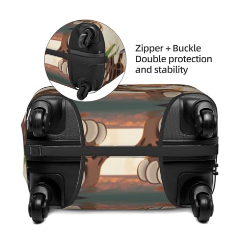Elastic Travel Luggage Cover for Suitcase Tsa Approved Stretch Scratch-Resistant Suitcase Protector Cover Washable Cute Baby Jaguar Baggage Covers Fits 18-32 Inch Luggage Case3