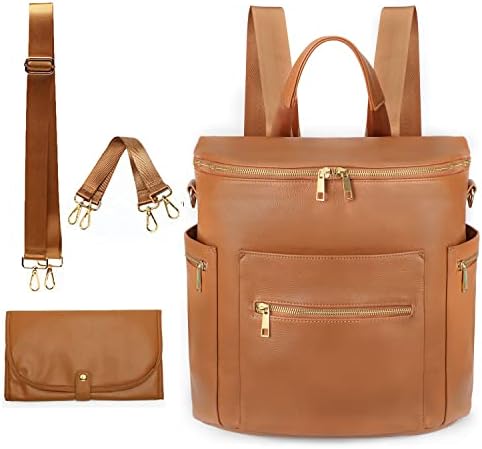 best leather diaper backpack