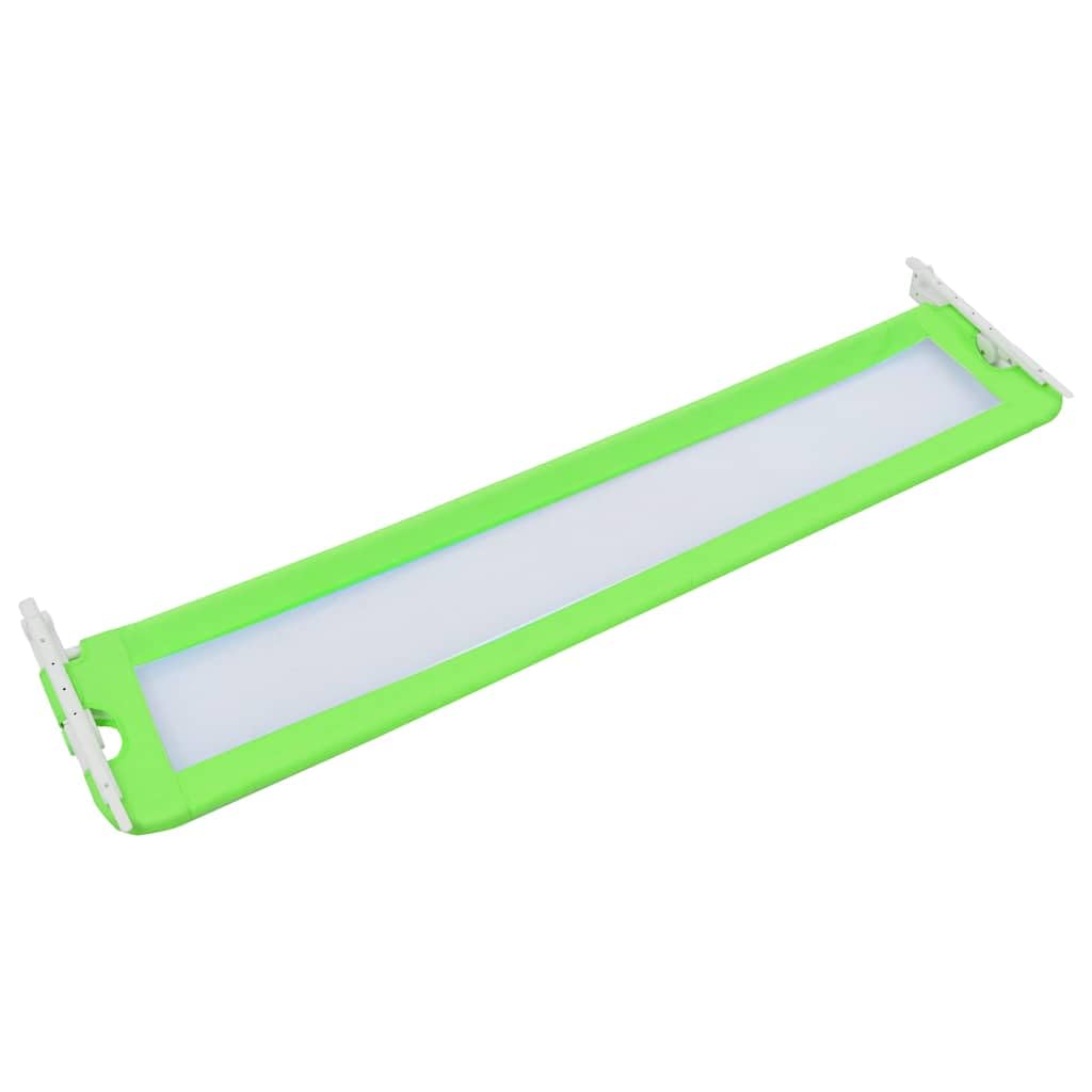 Barrera de seguridad para niños pequeños, 180 x 42 cm, verde, protección anticaídas para cuna, plegable, de metal y poliéster