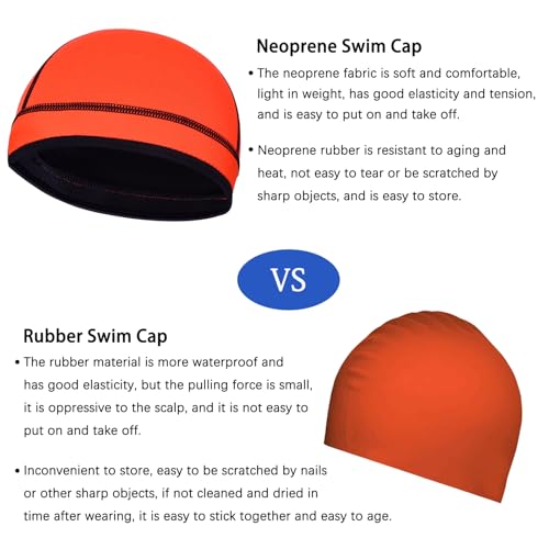 Image of DEHAI Neoprene Diving Hood Wetsuit Swimming Caps for Womens Mens Youth, 2mm 3mm Thermal Water Beanie Hat Keep Long Hair Dry for Curly Locs Braids
