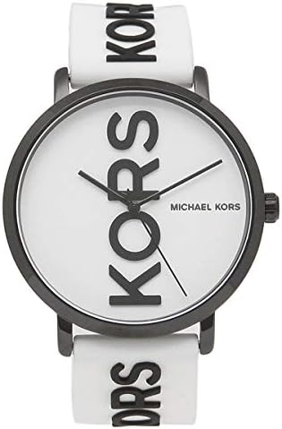 Michael Kors MK2829 Charley - Reloj de silicona blanco con esfera blanca de tres manecillas Blanco