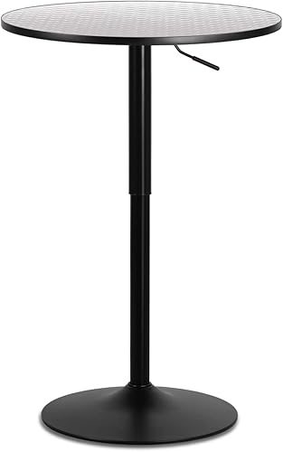 Miniatura 48 de MoNiBloom Mesa de pub bistro con barra redonda de 27.5 a 36 pulgadas, mesa de cóctel ajustable en altura con mesa de 23.5 pulgadas para comedor