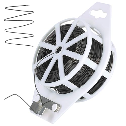 Black Floral Wire with Cutter, 100M 22 Gauge Florist Wire Wreath Making Supplies, Floral Cord for Wreaths Garland, Floristry Arrangement, Flower Bouquets and Crafts