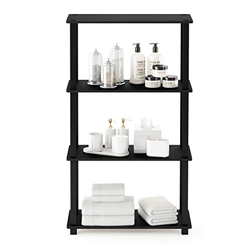 Image of Furinno Turn-S-Tube 4-Tier Storage Shelves Bookshelf, Americano