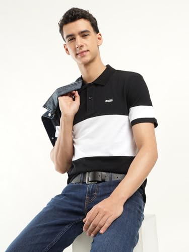 Image of Levi's Men's Cotton Regular Fit Solid Polo T-Shirt