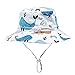 LACOFIA Sombrero de Sol bebé Gorro Verano para niños Sombrero Playa de ala Ancha UPF 50+ Proteccion solarpara niños con Correa Ajustable para la Barbilla Ballena Blanca 6-12 Meses