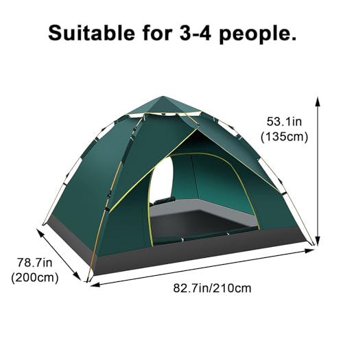 Carpa portátil para camping 3-4 personas, resistente al agua miniatura 2