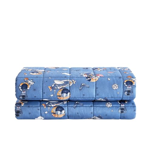 Couverture thérapeutique anxiété et stress Sleepymoon drap lesté spatial marine
