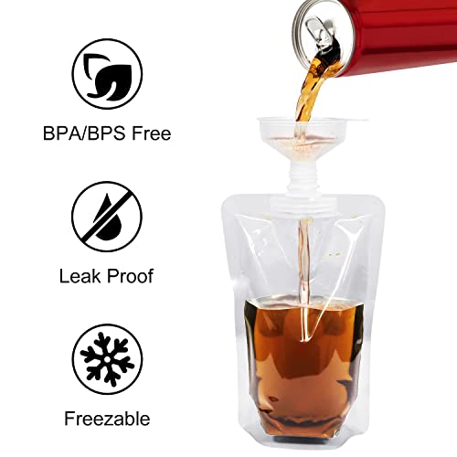 image for Keon Plastic Flasks - Concealable and Reusable Drink Bags, Leak-Proof,