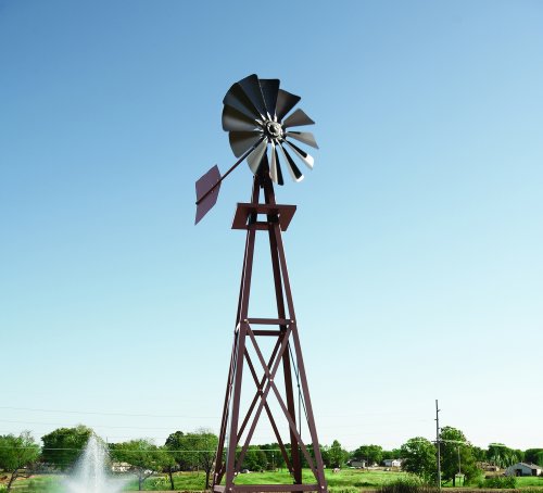 Outdoor Water Solutions 9-Foot Bronze Powder Coated Backyard Windmill