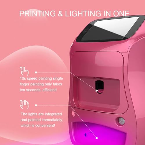 3D Smart Automatic Nail Printer Machine,3D Nail Art Printer,Portable Digital Mobile Nail Art Printer,with Touch Screen, 10 Seconds Painting, for Nail Studio/Manicurist/Nail Lovers