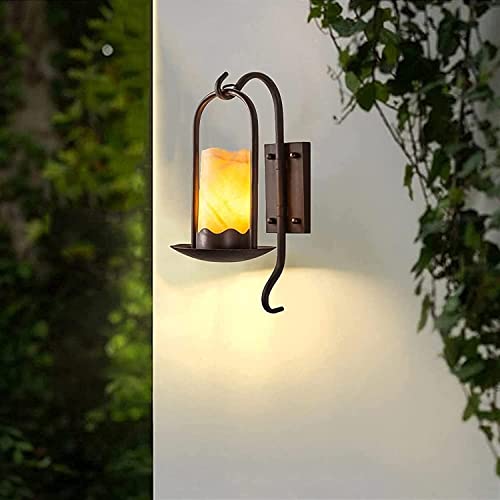 Scpantkend Wall Sconce Light Fixture Waterproof Wall Sconce Light Fixture Wrought Iron Marble Candle Outdoor Wall Mount Light Exterior Wall Sconce Lighting Waterproof Stairs Porch Lights Fixtures #TOP1