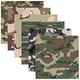 Ramede 6 Pack Camouflage Jumbo Bandanas 27' x 27' Polyester Military Head Wrap...