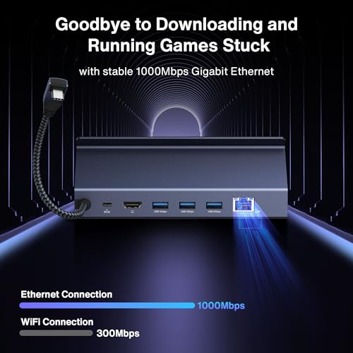 Image of iVANKY Upgraded 10-in-1 Docking Station for ROG Xbox Ally X(2025) /Steam Deck OLED /ASUS ROG Ally X, 4K@144Hz Dock for Lenovo Legion GoS /MSI Claw, HDMI 2.1, 1Gbps Ethernet, 5*USB-A 3.0, 100W Charge