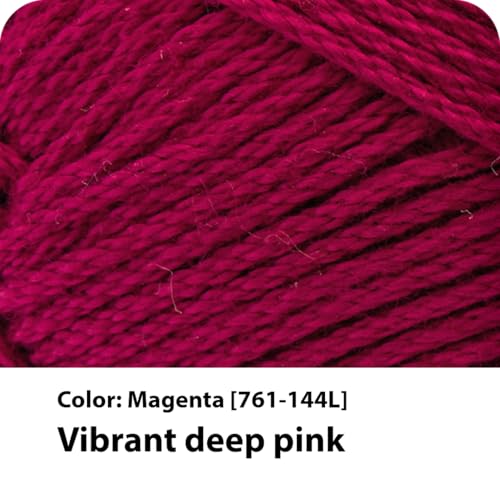 Image of Lion Brand 24 /7 Cotton Yarn, Lightweight Yarn for Knitting, Crocheting, and Crafts, Magenta, 3 Pack | Light Worsted 100% Mercerized Cotton Yarn for Crochet, Knitting, Craft, 185 Yards of Natural Fiber for Tees, Bags, Dishcloths