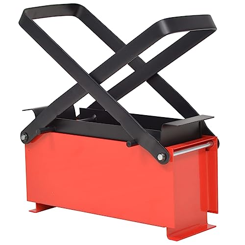 SKM Prensa para briquetas de papel, acero, 34 x 14 x 14 cm, color negro y rojo, peso: 2,99 kg, 142921