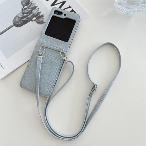 Coque bandoulière Galaxy Z Flip 5 cuir PU pour voyager léger au quotidien