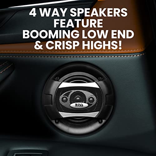 Boss Audio Systems P55.4C Phantom Series 5.25 Inch Car Stereo Door Speakers - 300 Watts (Pair), 4 Way, Full Range, Tweeters, Coaxial, Sold In Pairs, Hook Up To Amplifier #TOP1