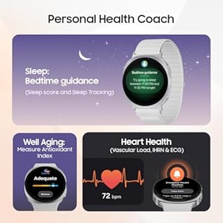 Samsung Galaxy Watch 8 AI Smartwatch (44mm, LTE, Graphite) (UK Version) (Renewed)