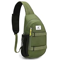 SKYSPER Sling Bag Anti-Theft RFID Crossbody Bag Travel Cross Body Backpack Shoulder Hiking Sling Daypack(Armygreen)