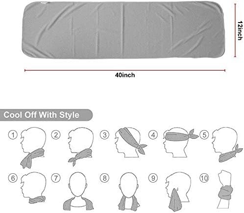 Sukeen Cooling Fitness Towel Set for Sports Yoga, Golf Cooling Towel Microfibre Towel Hiking - Image 5