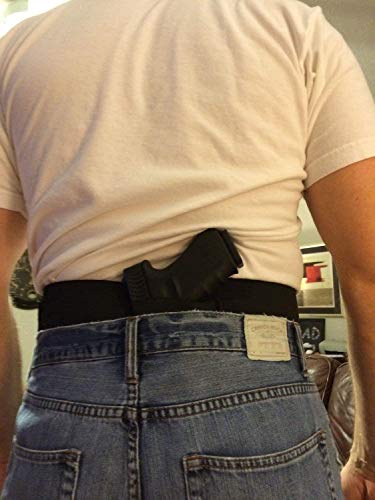 ZJchao Pistolera Táctica Elástica para el Vientre Con Banda para la Cintura y Cinturón, Para Pistolas