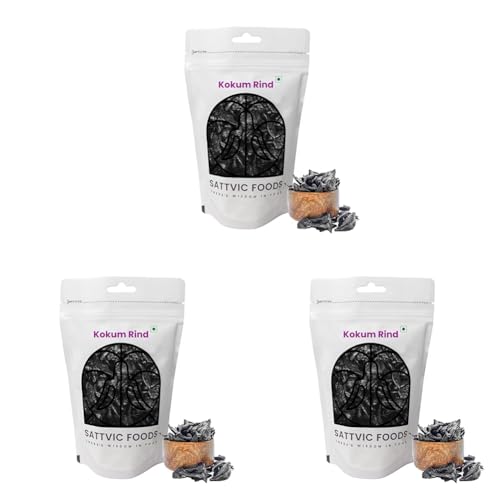 Image of Sattvic Foods Kokum Rinds (750 g) | No Additives, Wet and Juicy Sun-dried Kokum | Sourced from Goa | Rich in Vitamin C & Supports Digestion | Perfect for Curries, Juices, & Traditional Syrups