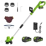 WORKIT 20V Akku Rasentrimmer mit Akku und Ladegerät, 2-in-1 Freischneider Akku, Bürstenloser Motor, inkl. 2x 4,0 Ah Akkus, Teleskopstiel für Unkrautentfernung, Gartenpflege Set