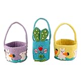 Novica Handmade Adorable Treasures Wool Felt Baskets (Set Of 3)