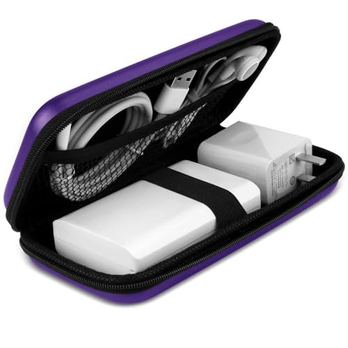 Image of iMangoo Travel Essential Electronics Organizer Charger Case Carrying Pouch | 6.5x3.2x1 inch Power Bank Tech Accessories Protective Storage Shockproof Portable Purse Men Women School Office Trips Must Have