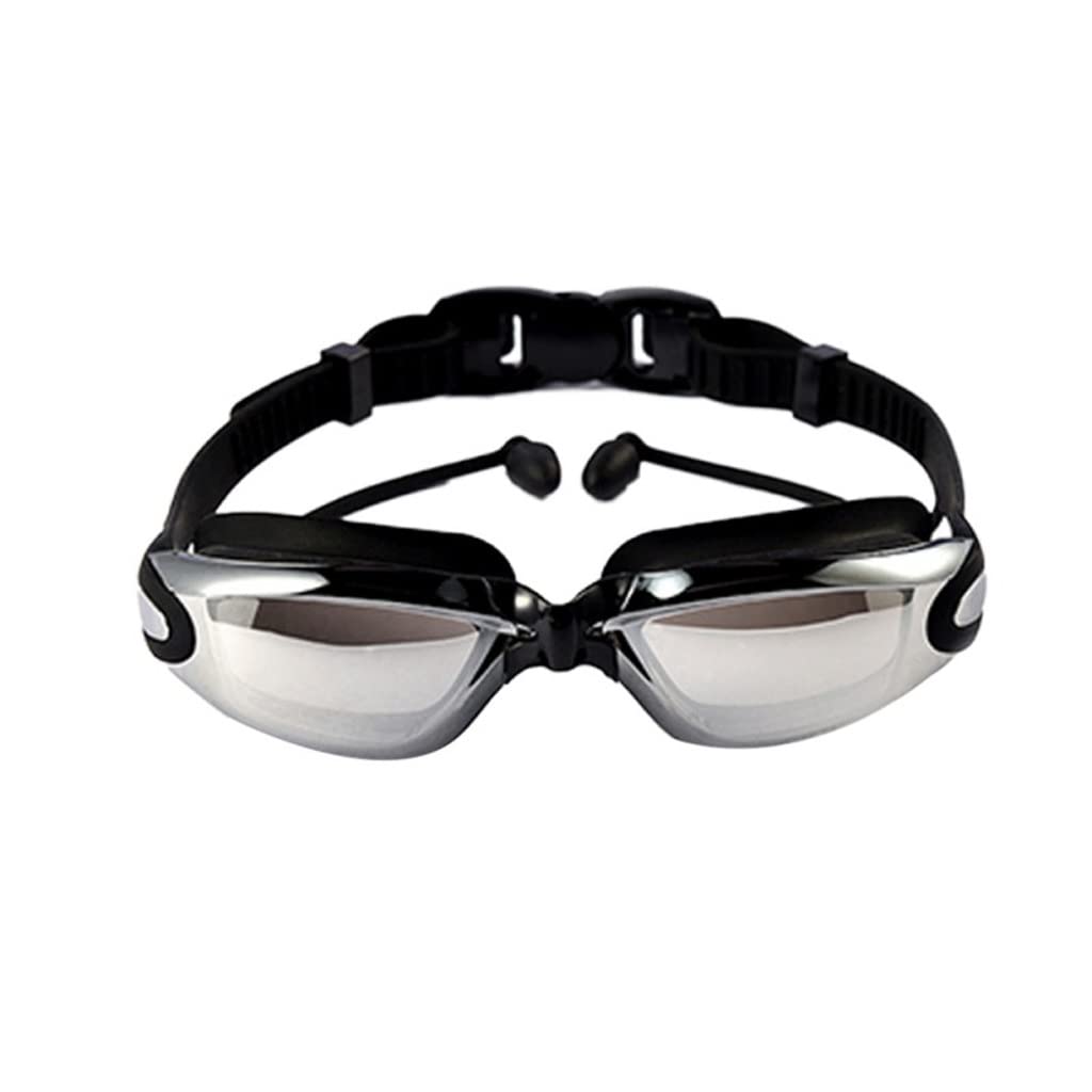 DFrywdgSEY swimming goggles, Swimming Goggles Water Sports Large Frame with Earplugs Adult Set