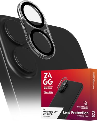 Image of ZAGG Glass Elite Anti-Glare Camera Lens Protector for iPhone 16 Plus / 16 - Anti-Reflective Glass, 5X Stronger, Smudge-Free, Eco-Friendly, Easy Installation