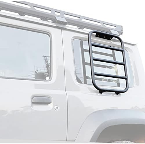 Archaic Heckklappenleiter für Suzuki Jimny Sierra JB64 JB74 2018–2023, Heckleiter Cross Country-Leiter für Jimny, faltbares Kletterpedal (A)
