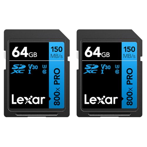 Lexar BlueV[Y \800x SDHC/SDXC UHS-IJ[h 64GB 2pbN