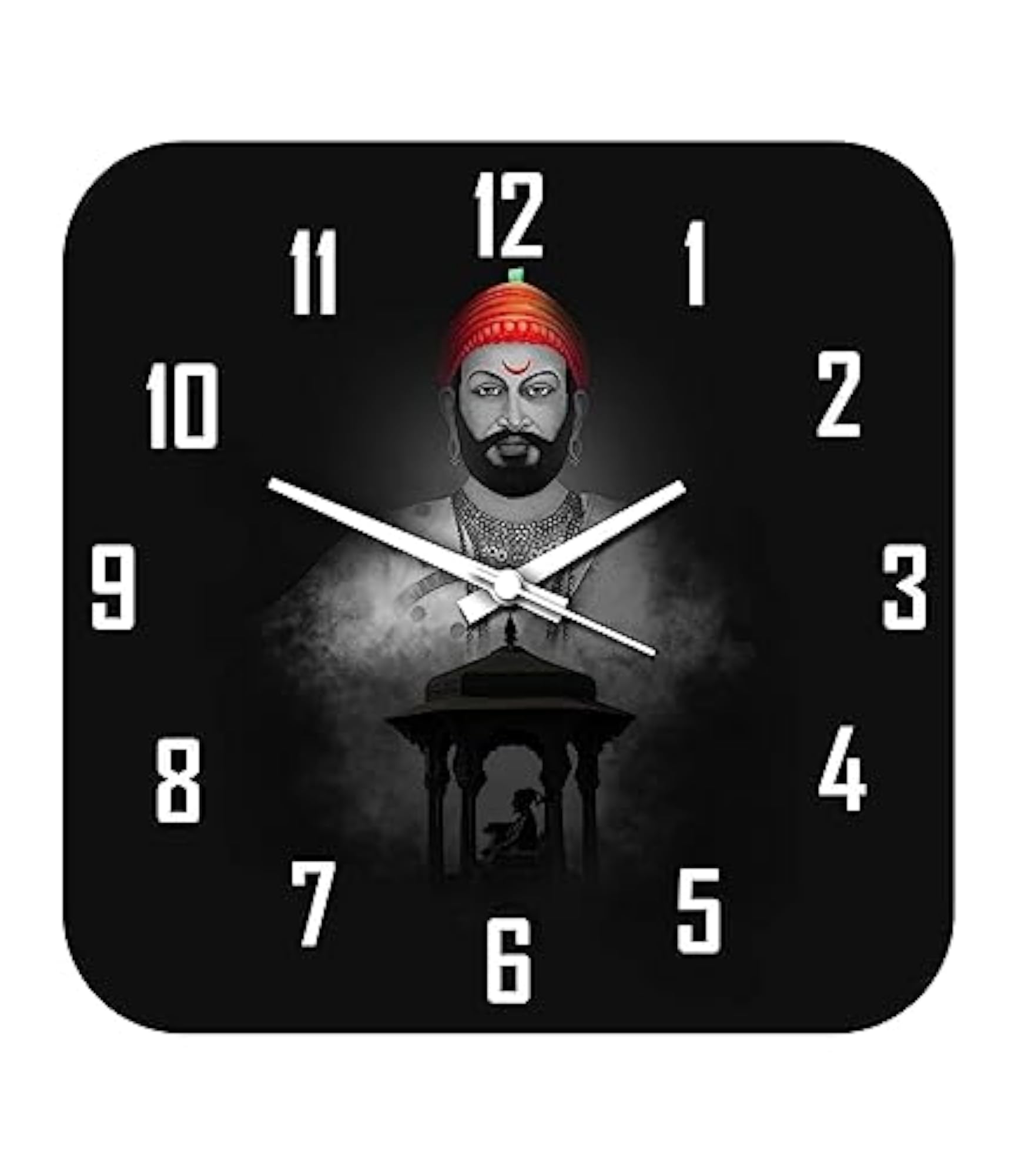 Chhatrapati Shivaji Maharaj Digital Print Wooden Wall Clock