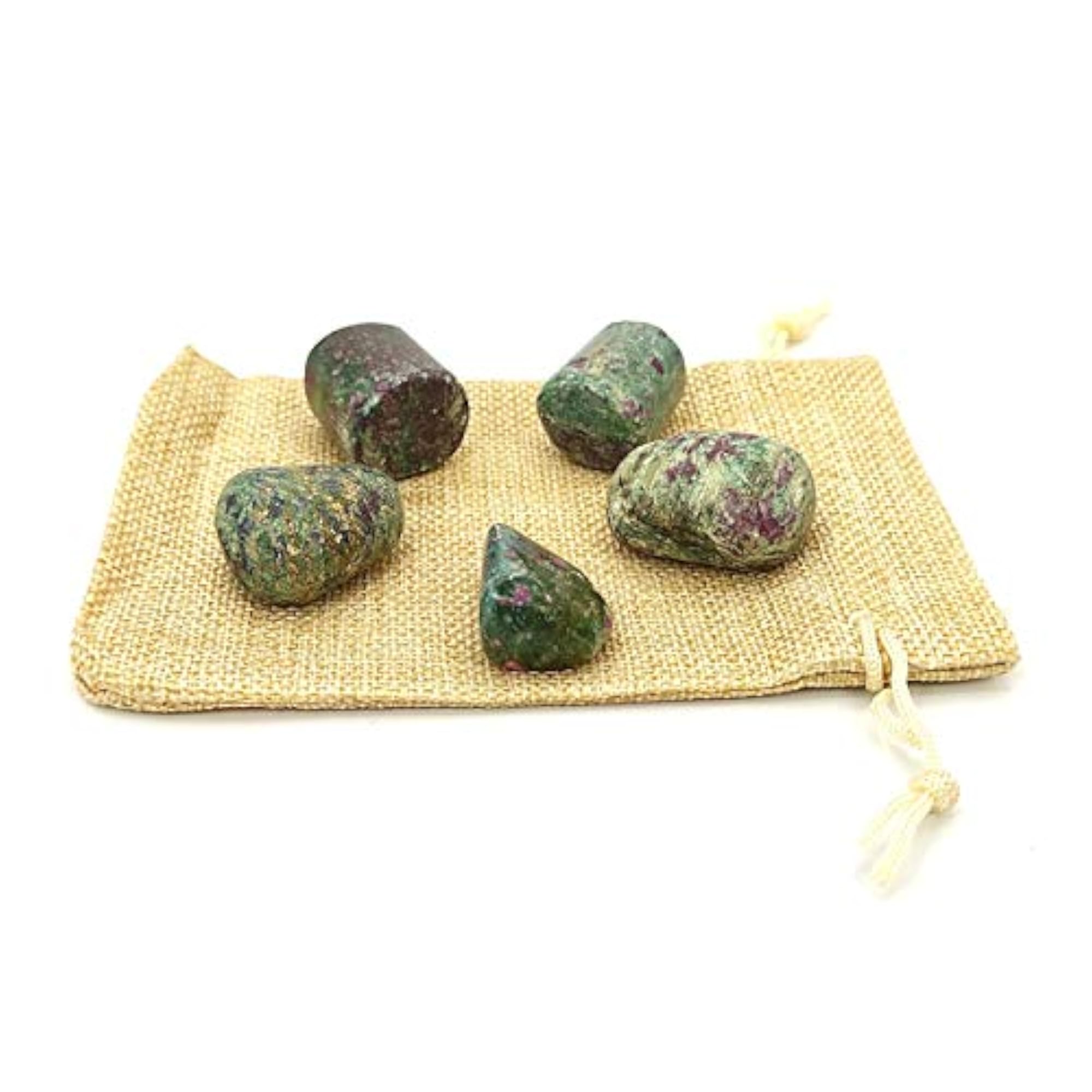 Ruby Zoisite Tumbled Stones for Vastu & Reiki Healing