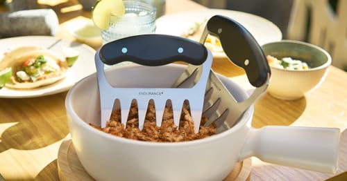 RSVP International Endurance Stainless Steel Meat Shredders, Set of 2 | Shred Meats, Toss Salads, & More | Contoured Handles with Easy Grip | Dishwasher Safe