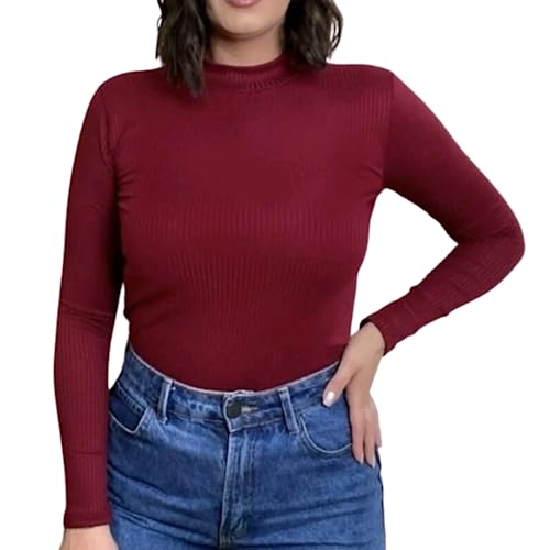 Blusa Manga Comprida Feminina Cacharrel Gola Alta Inverno Linda (as2, numeric, numeric_18, numeric_4