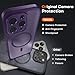 TOCOL Magnetic for iPhone 14 Pro Case, Upgraded Full Camera Protection, Compatible with Magsafe, Drop Protection, Translucent Matte Back Bumper Phone Cover 6.1-Inch (Midnight Purple)