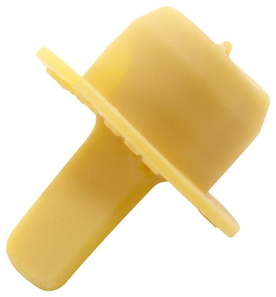 Caplugs ECP-7/16 ECP Series, Ergonomic Center Pull-Tab Plug, Yellow FlexTemp (Thermoplastic Rubber), Cap OD 0.64" x Plug ID 0.41", Pack of 100 (ZECP7/16Q1)