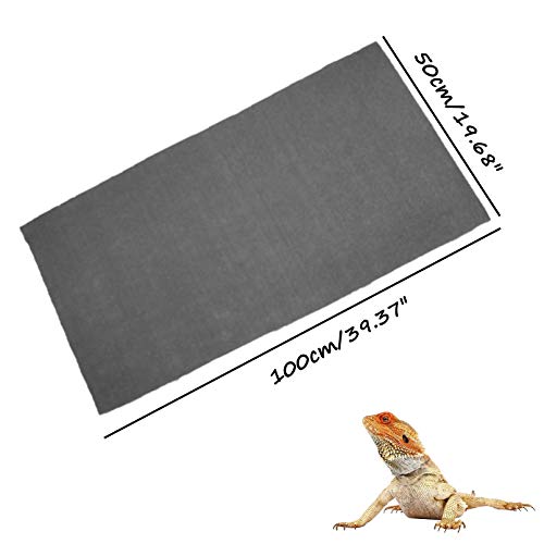 Tfwadmx Reptile Carpet Gray Terrarium Mat Liner Bedding Bearded Dragon Substrate Supplies For Snake Tortoise Lizard Leopard Gecko 39’’ X 20’’ 2Pack #TOP4