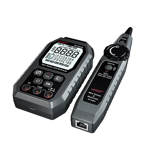 Image of NF-8509 Network Cable Tester with Digital Multimeter 2 in 1 Multifunctional Network Tool, RJ45 Wire Tracer POE Tester Port Check Cable Length Measurement NCV Continuity Test