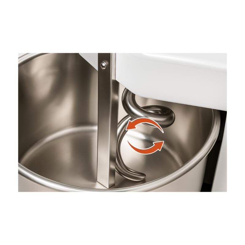 Pétrin à Pâte Professionnel 10 Litres - Cuve Fixe - 650W - 1 Vitesse - Inox - Compact et Robuste