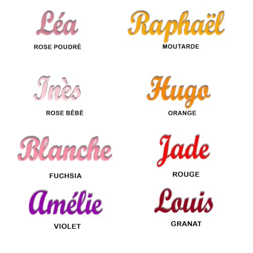 Lettres en bois prénom bébé personnalisées 5 mm EVYRE